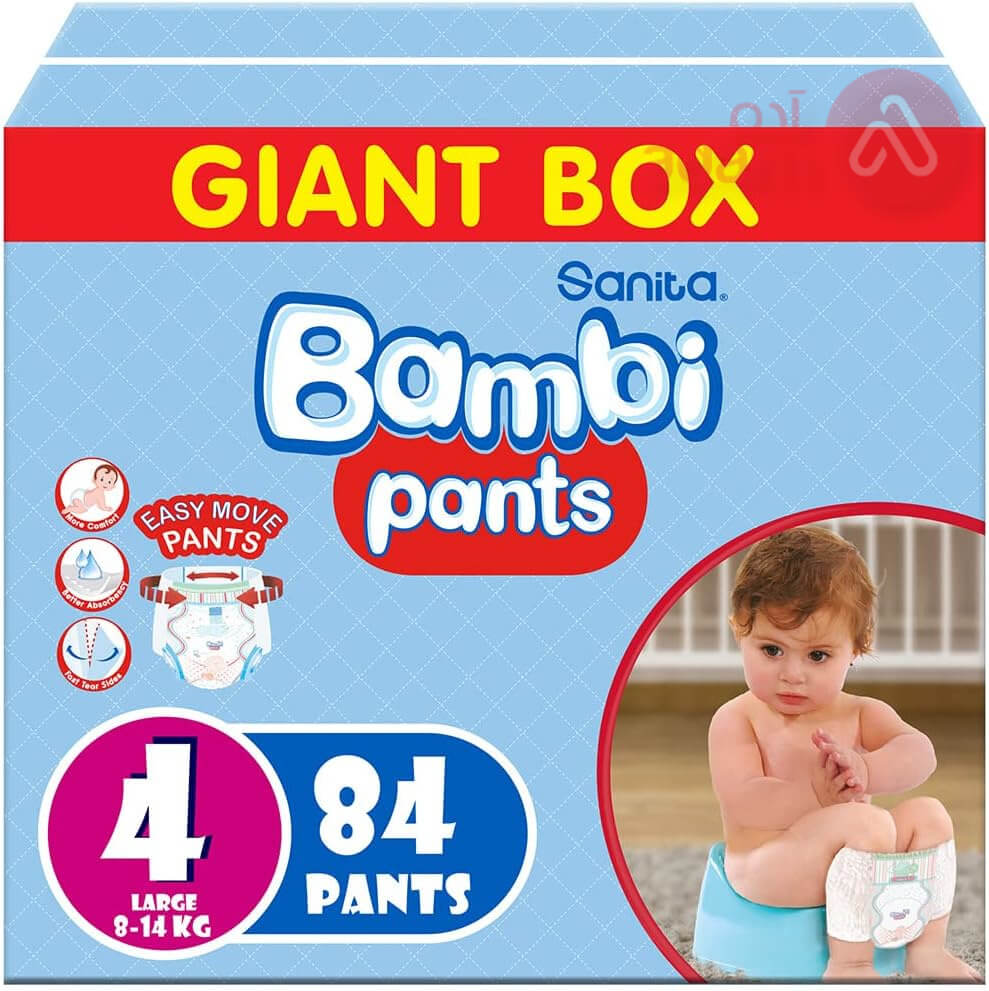 SANITA BAMBI PANTS NO 4 BOX | 84 DIAPERS