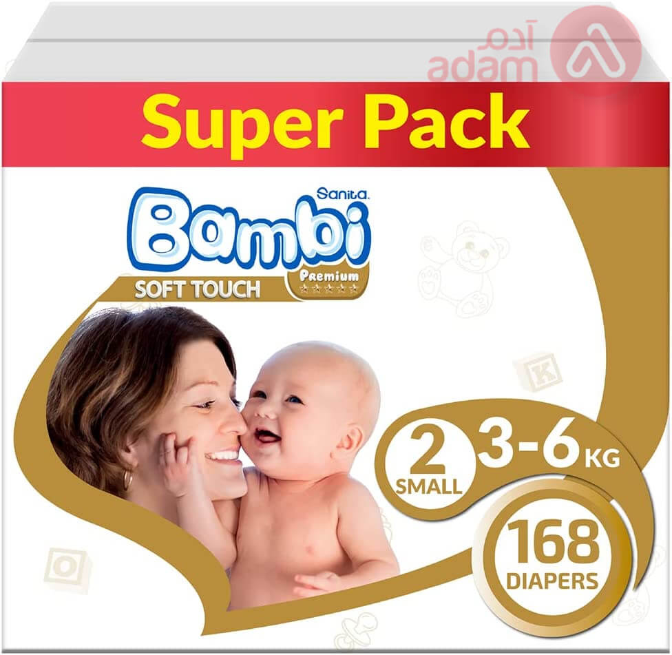 Sanita Bambi Premium No 2 | 168 Diapers