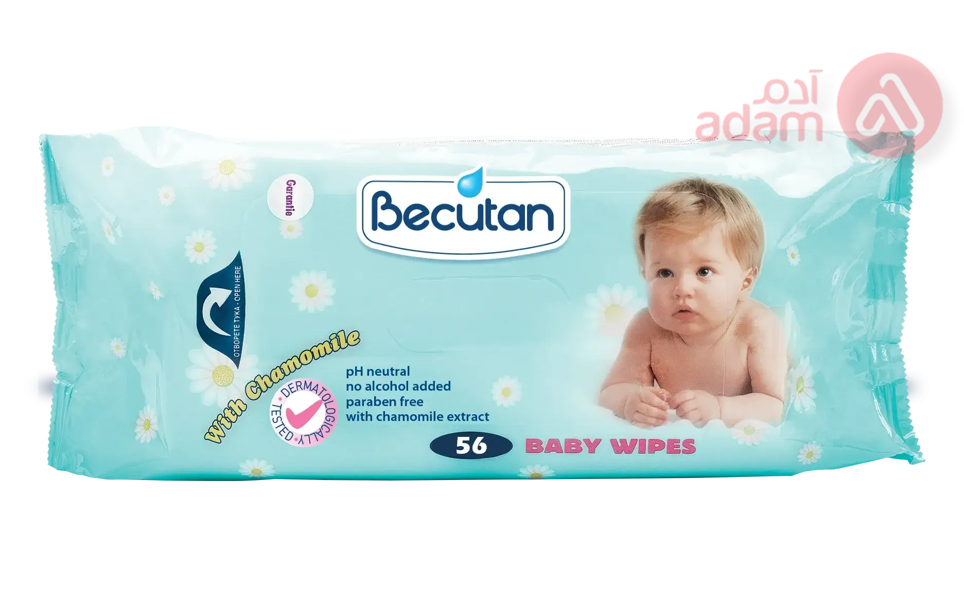 BECUTAN WET WIPES WITH CHAMOMILE | 56 WIPES