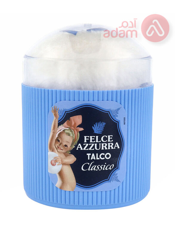 Felce Azzurra Talcum Bottle With Puff 250 GR