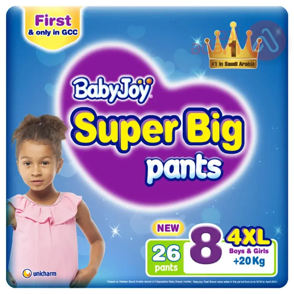 BABYJOY CULOTTE NO 8 MEGA 4XL | 26 DIAPERS