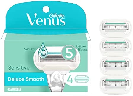 GILLETTE VENUS SENSITIVE EXTRA SMOOTH 5 BLADES 4PCS(7386)