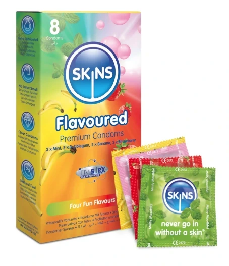 SKINS CONDOMS FLAVOURS 8PIC