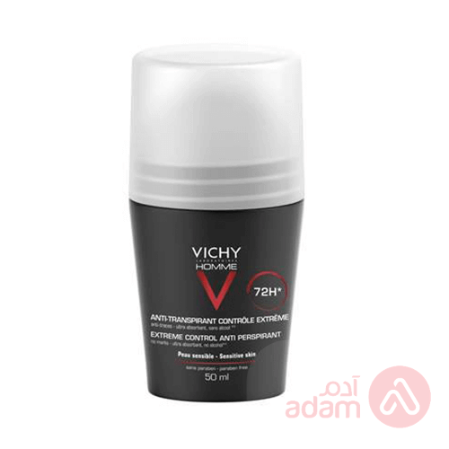 Vichy Deo Roll Homme 72H Extreme Control | 50Ml(Black)