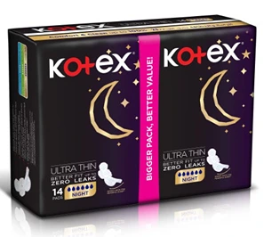 كوتكس الترا رفيعة ليلية بلأجنحة 14 قطعه