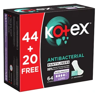 كوتكس يومية طويلة ضد البكتريا (44+20)حبة