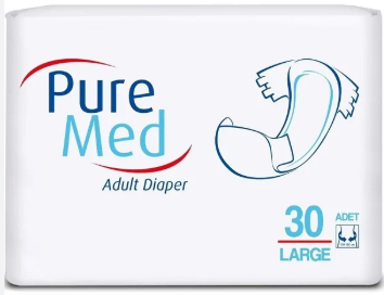 PUREMED ADULT DIPR L(100-150 CM)30 PCS