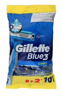 GILLETTE BLUE SIMPLE 3 (8+2) PCS(3410)