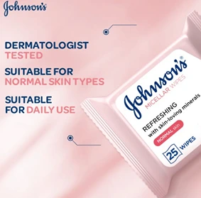 جونسون مناديل وجه يوميةمنعشةبشرة عادية25م