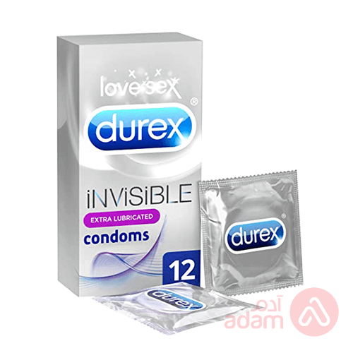 Durex Condom Invisible Extra Lubricat | 12Pc