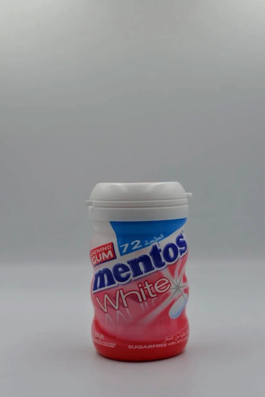 MENTOS CHWING GUM WHT STRAW 72PC