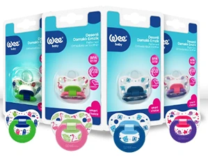 WEE BABY PATTERNED ORTHO SOOTHER +18M835