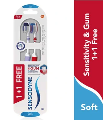 سنسوداين فرشاة للحساسيه واللثه ناعم 1+ 1