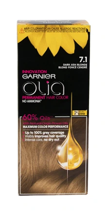 غارنيةصبغة دائمة 7.1 أشقر رمادي غامق