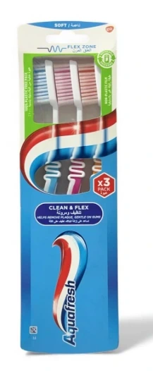 اكوافرش فرشاة كلين فليكس ناعم 3حبه