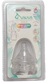 VAUVA SILICONE NIPPLE MEDIUM +6 M 2 PCS