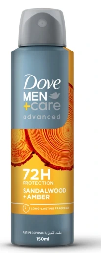 DOVE DEO SPY SANDALWD+AMBER MEN 72H150ML