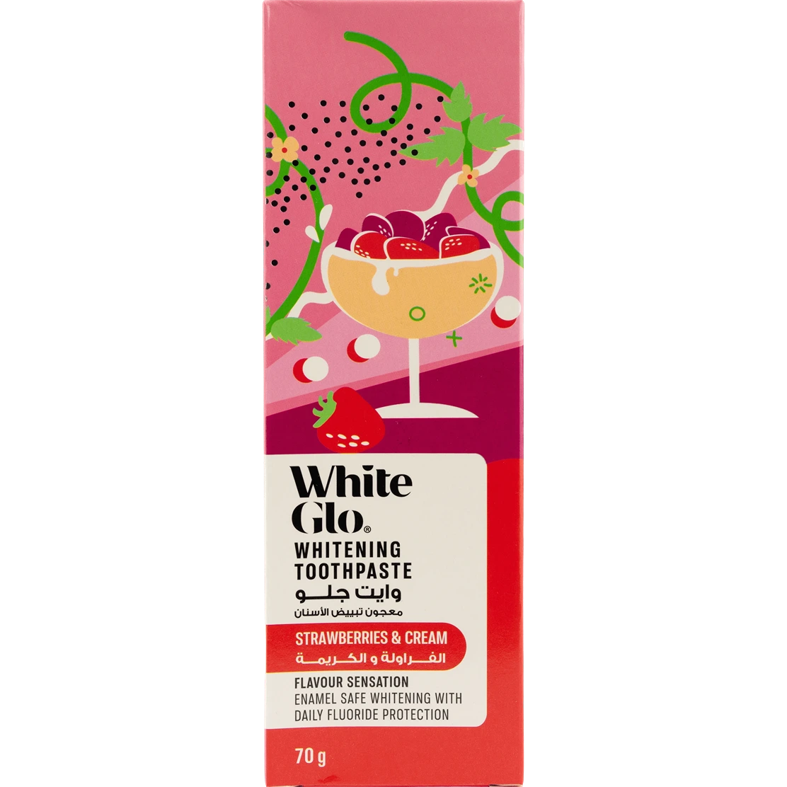 WHITE GLO TP STRAW CREAM WHITENING 70G