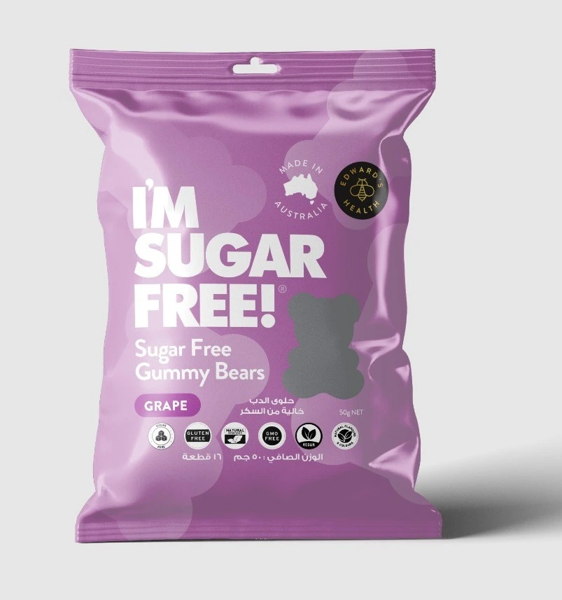 I AM SUGAR FREE GUMMIES GRAPE 50GM