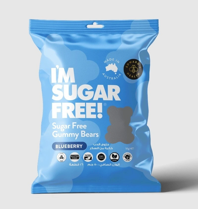 I AM SUGAR FREE GUMMIES BLUEBERRY 50GM