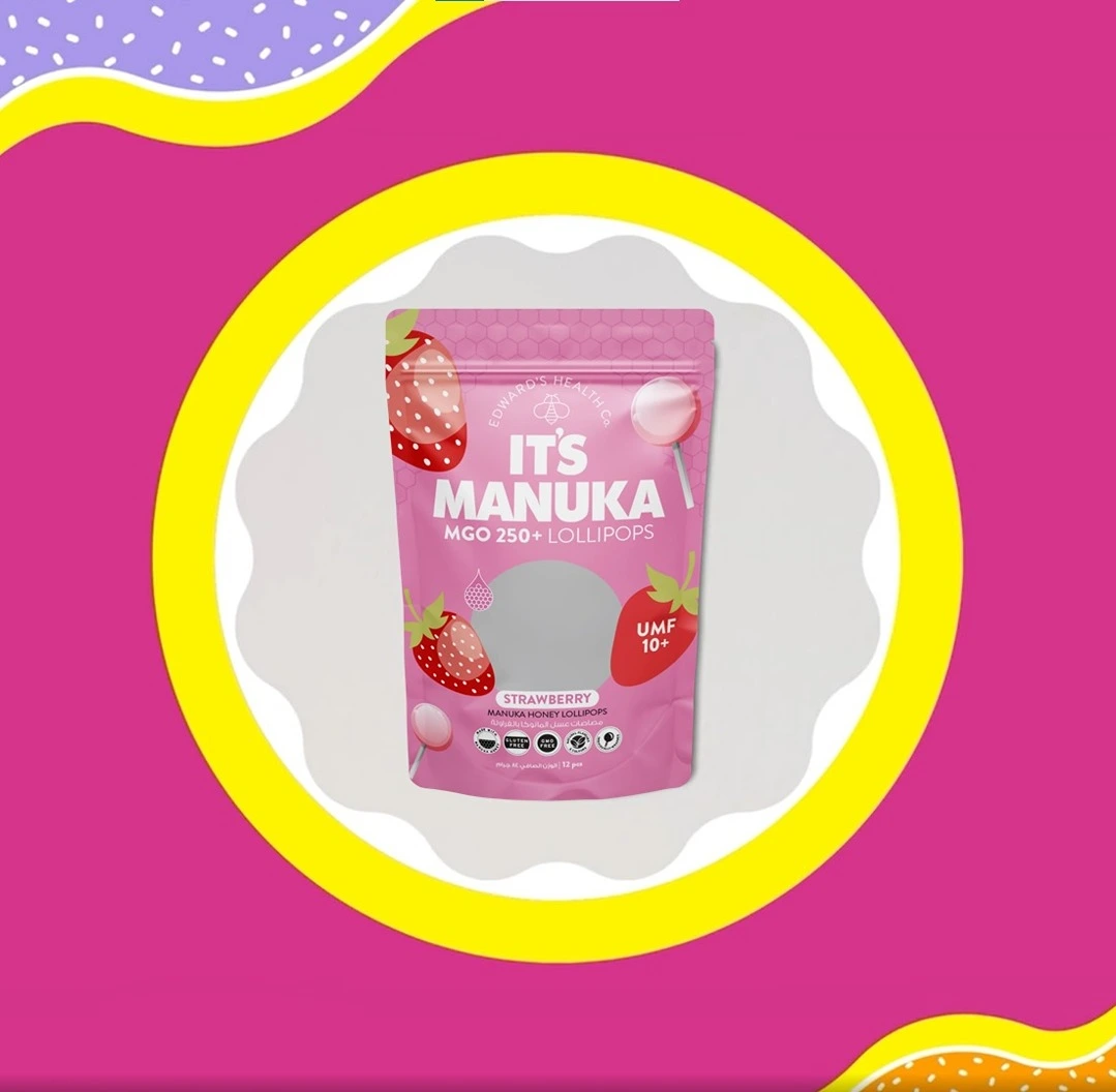 ITS MANUKA LOLLIPOPS STRAWBERRY 12PCS