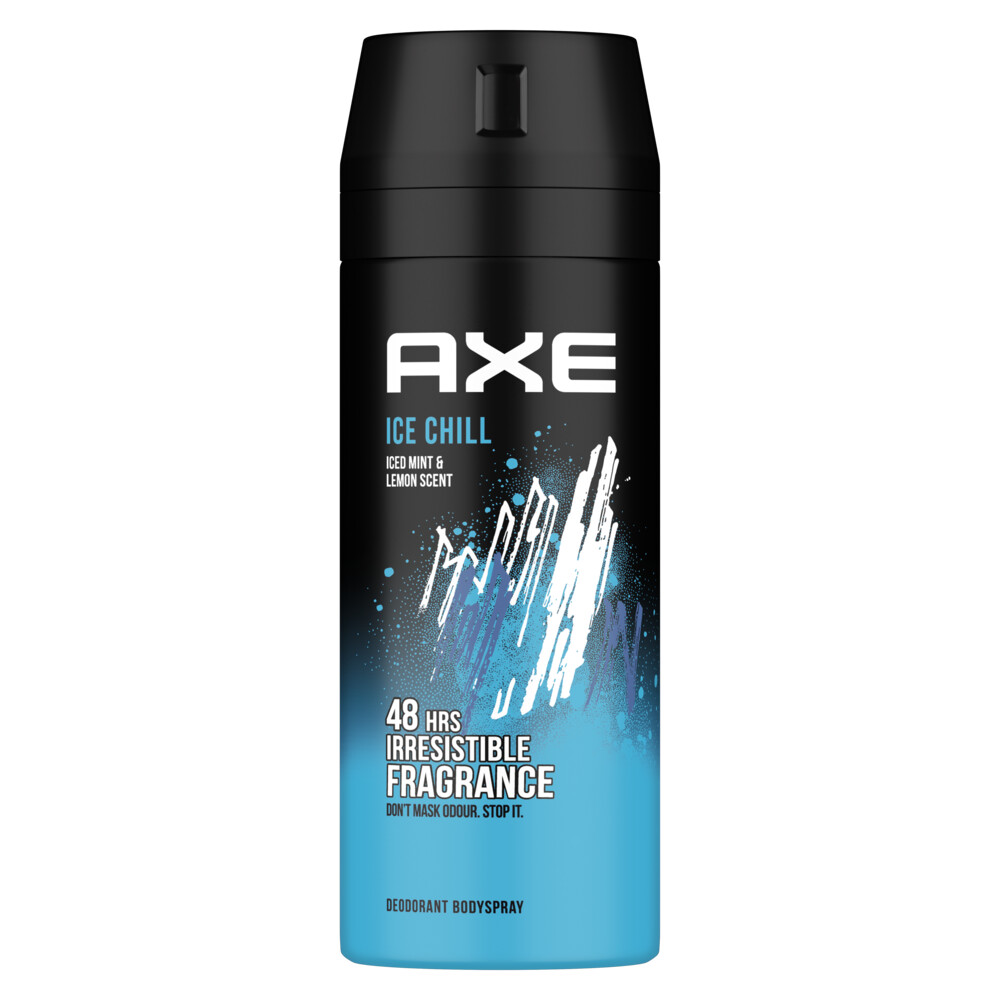 AXE  بخاخ أكس المزيل لرائحة العرق للرجال، لحماية من الروائح تدوم طويلًا، أيس تشيل، وعطر لا يقاوم لـ٤٨ ساعة ١٥٠ مل