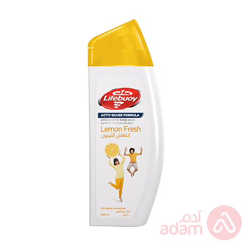 Lifebuoy Body Wash Lemon Fresh | 300Ml + Loofah (Yellow)