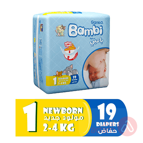 Sanita Bambi No 1 New Born Reg | 19Pcs