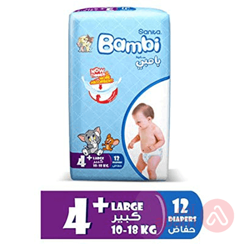 Sanita Bambi No 4+ Large Reg | 12Pcs