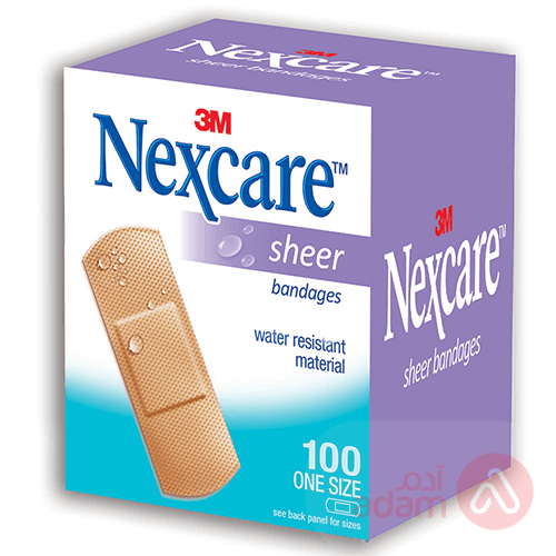 Nexcare 3M Sheer Bandages Water Resistant One Size | 100Pcs