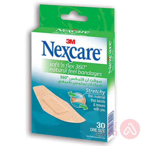 Nexcare Soft Flex 360 Natural Feel Bandage One Size | 30Pcs