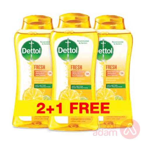 Dettol Body Wash Fresh | 250Ml(2+1)Free