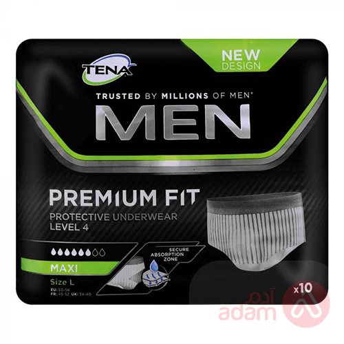 Tena Men Premium Underware Large | 10Pc Balck