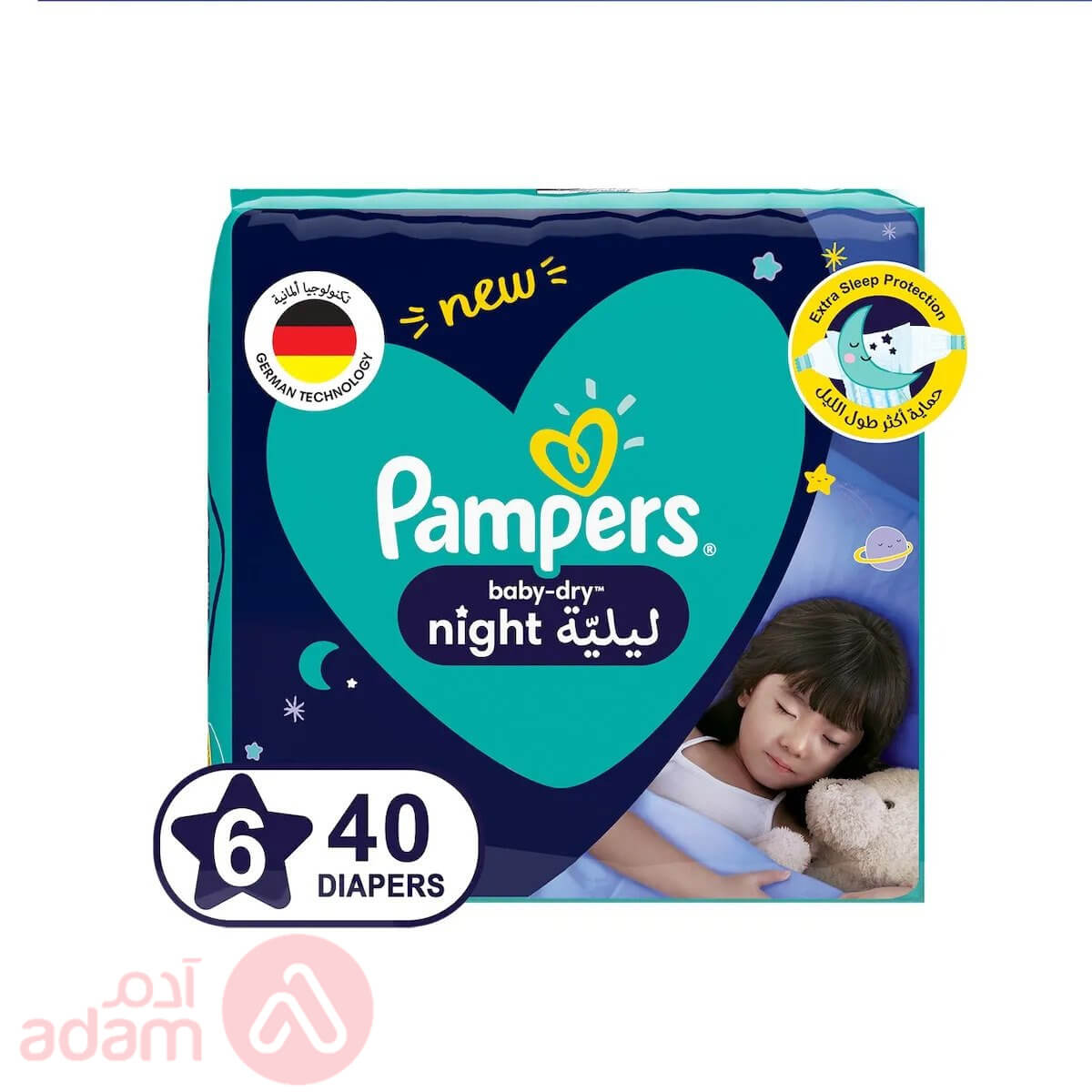 Pampers Night No 6 (14+Kg) 40Pcs