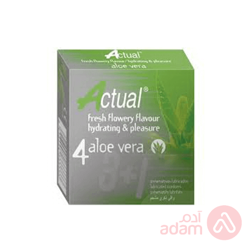 Actual Fresh Flower Flavour Condom Aloe Vera | 4Pcs