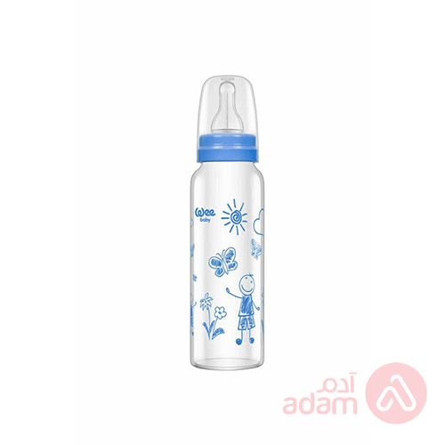 Wee Baby Heat Resistantglass Feeding Bottle | 240Ml