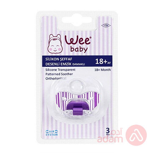 Wee Baby Silicone Transparent Patterned Soother | No 2 Ort