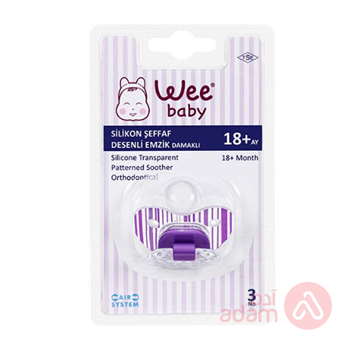 Wee Baby Silicone Transparent Patterned Soother | No 3 Ort