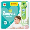 Pampers No 6+(14Kg+)Jumbo Pack| 32Pcs