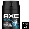 AXE  بخاخ أكس المزيل لرائحة العرق للرجال، لحماية من الروائح تدوم طويلًا، أيس تشيل، وعطر لا يقاوم لـ٤٨ ساعة ١٥٠ مل